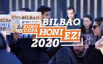 'Bilbao Eurocopa honi ez 2020' dinamikako kideek hitzaldia eskainiko dute bihar Gaztetxean