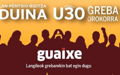 Guaixeko langileek grebarekin bat eginen dute