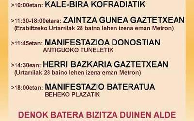 Bihar kalera ateratzeko deia egin du Zumaiako greba komiteak