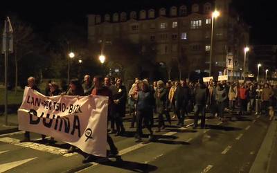 Mila herritar baino gehiago bildu da arratsaldeko   manifestazioan