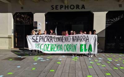 "Beharrezkoa den denboran" greban jarraituko dute Sephorako langileek