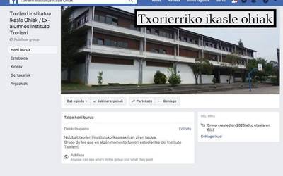 Txorierri Institutuko ikasle ohien bila dabiltza