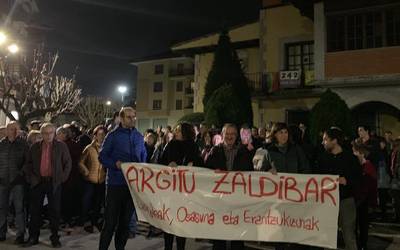 Gaur egitekoa den 'Zaldibar Argitu Orain!' martxako hiru lerroetako bat Elgetatik abiatuko da