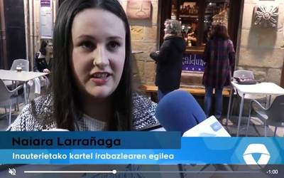 "Kartelean Zarauzko eta inauterietako elementuak konbinatu ditut"