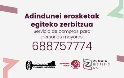 Herriko adindunei erosketak egiteko sarea osatu dute Gaztetxeak eta Udalak