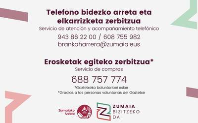 Janari-denda txikiei maskarak banatuko dizkie Udalak, eta telefono bidezko arreta zerbitzua jarri du martxan