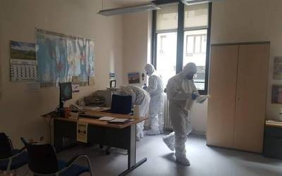 Espainiako armada Iruñera bidali dute desinfekzio lanetarako
