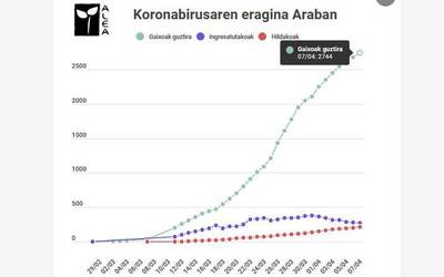 212 hildako Araban: egonkortzen ari den epidemia baten drama