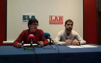 ELAk eta LABek salaketa jarri diote Nafarroako Gobernuari, langileen "bizitza eta osasuna arriskuan jartzeagatik"