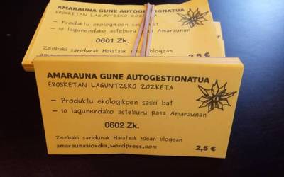 Amarauna gune autogestionatuan laguntzeko zozketa antolatu dute