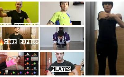 Etxean ariketa fisikoak egiten dihardute askok; zentzuz egin behar dira