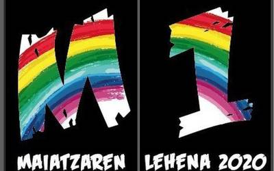 Maiatzaren Lehenerako gehiengo sindikalak aukeratu duen ikurra balkoietan jartzera dei egin dute ELAk eta LABek