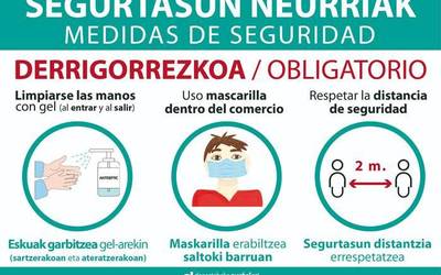 Doneztebeko dendetan sartzeko derrigorrez maskara erabiltzea eskatuko dute