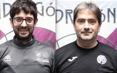 Leintz Arizmendiko eta Mondrako entrenatzaileekin berbetan