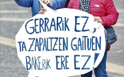 Mobilizazioak Bilbon eta Gasteizen gerraren, militarismoaren eta patriarkatuaren aurka