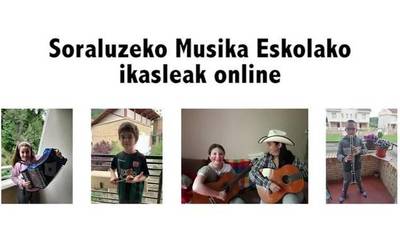 Musika Eskolako ikasleen argazki-album musikatua