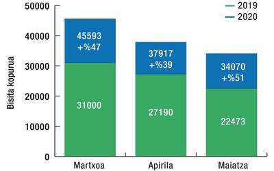 %45 igo dira bisitak Plaentxia.eus-en