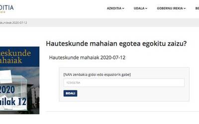 Herritarrek udalaren webgunean jakin dezakete Eusko Legebiltzarrerako bozetan mahaikide izatea egokitu zaien