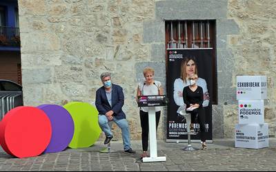 Elkarrekin-Podemos-IUk kanpaina-ekitaldia egin du Elgoibarren
