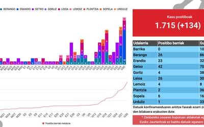 COVID-19ak kutsatutako 15 pertsona gehiago atzeman dituzte Uribe Kostan