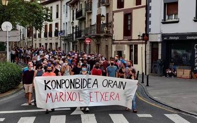 "Marixol etxera!" ozen oihukatu zuten atzoko manifestazioan