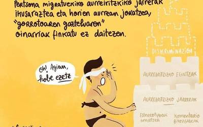 Zurrumurruen kontrako binetak ikus daitezke egunotan udalerriko hainbat lekutan