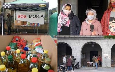 Harrera beroa izan du Moriako errefuxiatuentzako elikagai bilketak Aiaraldean