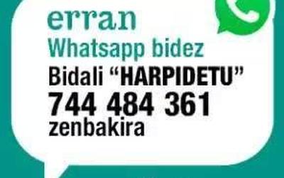 Jaso itzazu eskualdeko albisterik garrantzitsuenak Whatsapp bidez