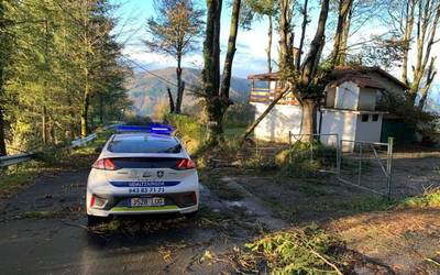 Haizeteak kalteak eragin ditu Azkoitian