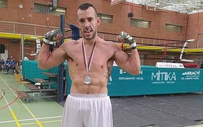 Jagoba Rey,  Euskadiko "boxeo olinpiko" txapelketan bigarren