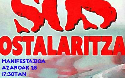 Ostalaritzaren egoera salatzeko manifestazioa egingo dute larunbat arratsaldean