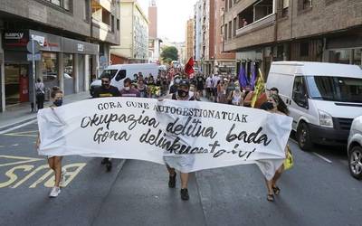 Okupazioaren aldeko manifestazioa egingo dute zapatuan Algortan