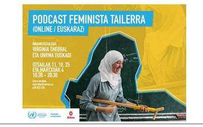 Emakume palestinarren egoera ezagutzeko podcast tailer feminista antolatu du UNRWAk