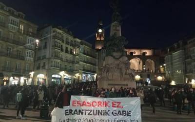 Gasteizen ere gaitzetsi dute Sestaoko hilketa matxista