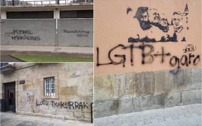 Pintaketak herriko hainbat gunetan