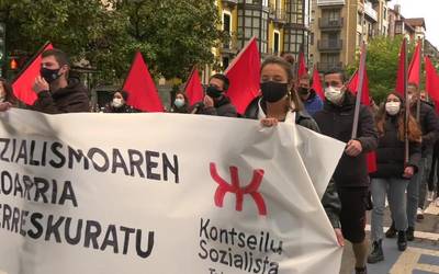 Manifestazio jendetsua Kontseilu Sozialista  Tolosaldeak M-1ean deiturikoa