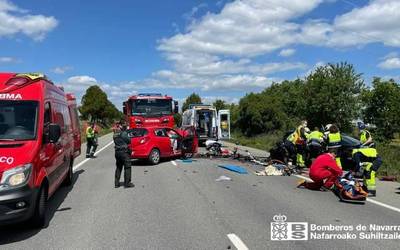 23 urteko iruindar bat hil da auto istripuz, Erriberrin