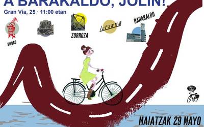 Bizi Martxa antolatu dute Bilbo eta Barakaldo lotzen dituen bideogorri seguru bat eskatzeko