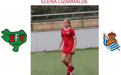 Errealarekin teknifikatzera deitu dute Elena Lizarralde kadete mailako futbol jokalaria