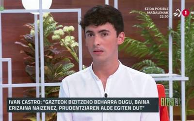 ETB1eko 'Biba zuek!' saioan elkarrizketatu dute Ivan Castro azkoitiarra