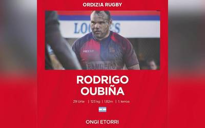 AMPO Ordizia Rugby taldeak Rodrigo Oubiña pilier argentiniarra sinatu du