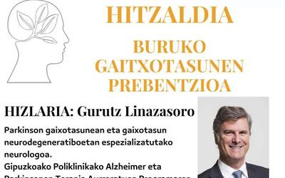 Buruko gaixotasunen prebentzioaren inguruko hitzaldia  Gurutz Linazasoro neurologoaren eskutik