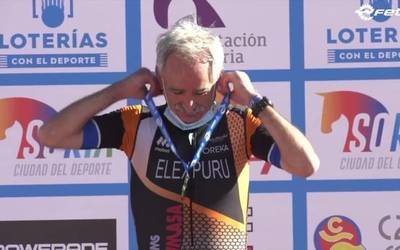 Juan Martin Elexpuruk Espainiako duatloi txapelketa irabazi du, 70 urtetik gorakoen mailan