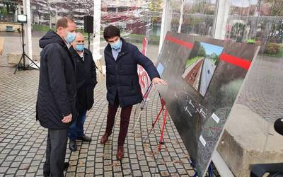 Zornotza-Iurreta bizipistako lanak inauguratu dituzte, Frantziako Tourreko zuzendariaren parte-hartzearekin