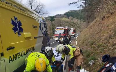Istripua izan du motor gidari batek Barrerillan