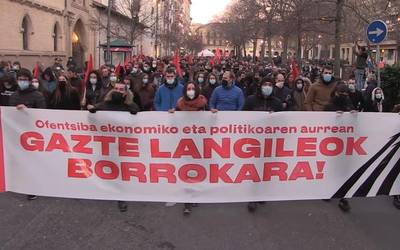 “Ofentsiba ekonomiko eta politikoaren” aurka mobilizatu da GKS Iruñean