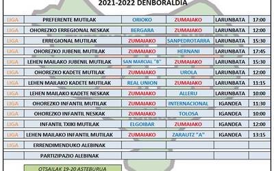 Asteburu honetako partidak Aita Mari futbol zelaian