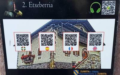 'Zubietatik barna' ibilbide gidaturako panela paratu dute estalpean