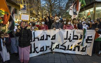 Sahararen autodeterminazio eskubidea aldarrikatu dute Iruñean