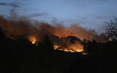 Goizaldean Munarrikolandan piztu den suteak utzitako irudiak